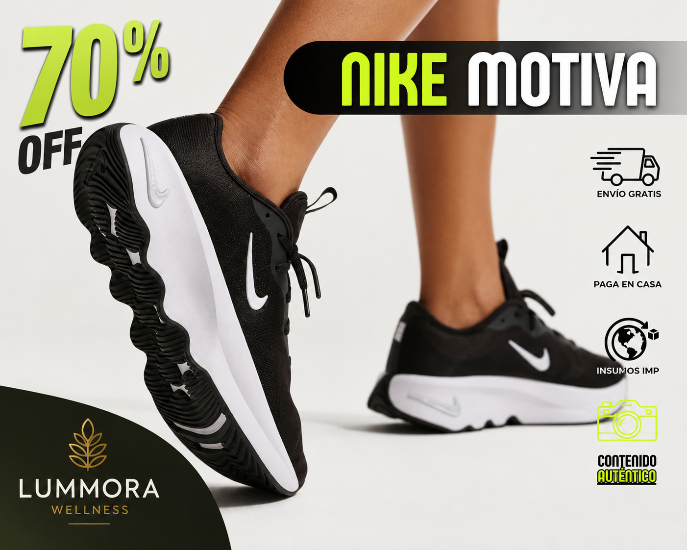 🔥 Nike Motiva Premium | Máximo Confort • 70% OFF Solo Hoy
